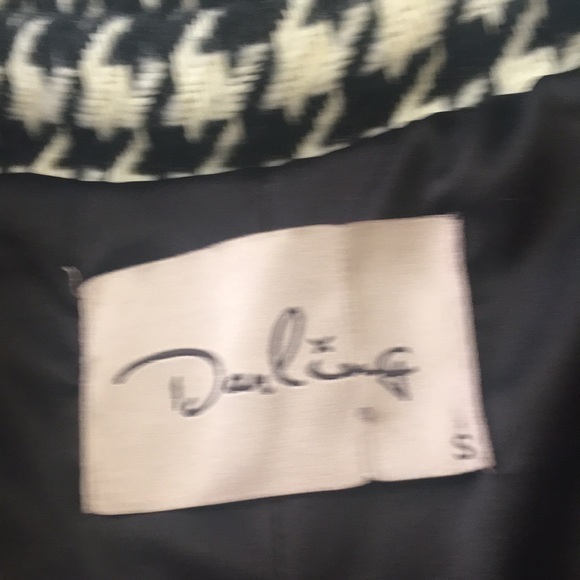 DARLING black and white houndstooth swing jacket - Picture 6 of 7